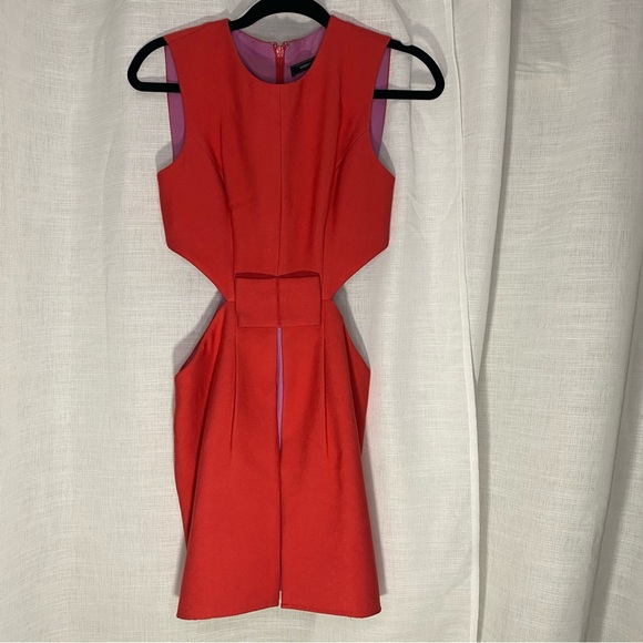 BCBGMAXAZRIA Kathryne Women's Size 4 Poppy Bow Dress $298 - Picture 2 of 15